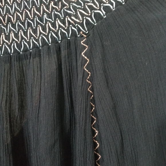 Free People Wind Willow Long Sleeve Sheer Embroidered FloralMini Dress - Picture 15 of 16